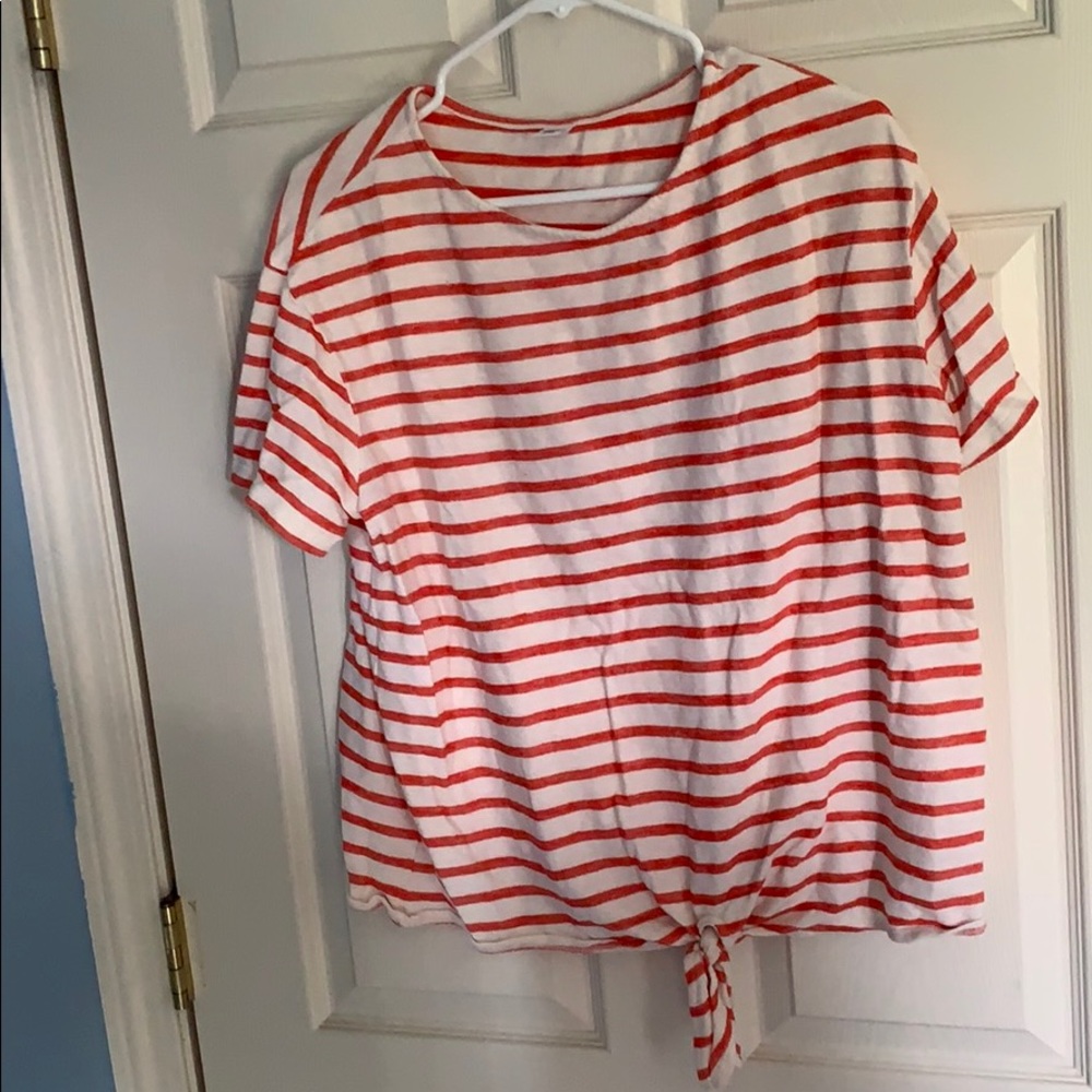 Tie front tee shirt